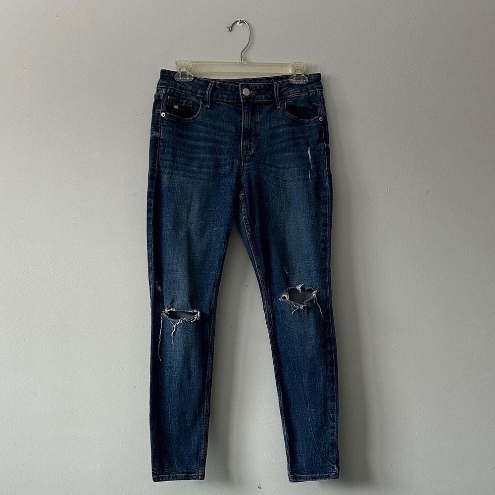 Old Navy Dark Wash Ripped Jeans